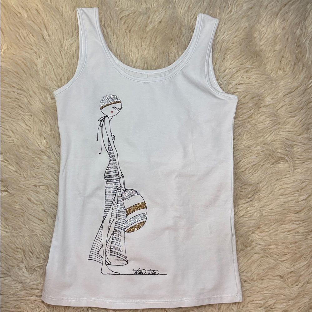 Sicilian boutique brand Tella Tella Tank Top with Dazzle